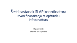 Prezentacija o izvorima finansiranja lokalne - SLAP