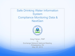 Compliance Monitoring Data & NextGen