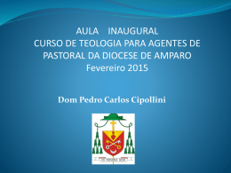 AULA INAUGURAL - ESCOLA DE TEOLOGIA PARA LEIGOS (Dom