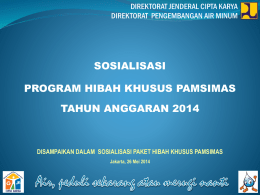 Presentasi Sosialisasi Program Hibah Khusus TA 2014