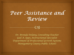 Peer Assistance and Review 2013