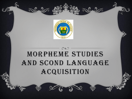 morpheme studies final presentation