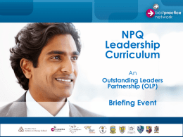 OLP Leadership Curriculum Briefing StHelens Participant copy