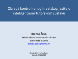 Controlled Croatian Language Processing in Intelligent