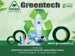 Recikla*a plastike u slu*bi razvoja zelene ekonomije u