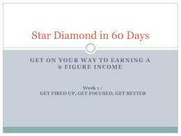 Star Diamond in 60 Days - Team Go Getters Training