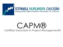 CAPM® - İstanbul Kurumsal Gelişim