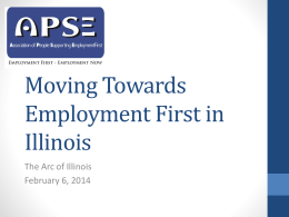 Moving Towards Employment First in Illinois