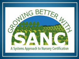 What is SANC? - A Presentation for an Industry Audience