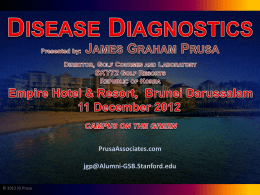 Disease Diagnostics - PrusaAssociates.com
