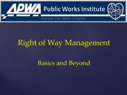 Right of Way Management