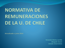 Resumen Normativa de Remuneraciones de la Universidad de Chile.