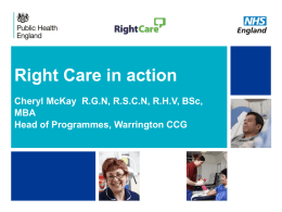 Warrington CCG - NHS Right Care