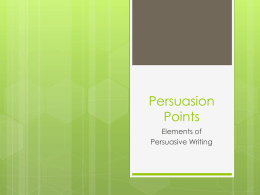 Persuasion Points