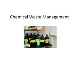 Chemical Waste Management - University of Colorado Denver