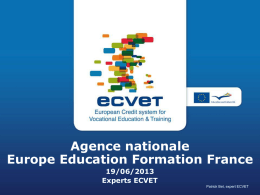 Le projet MEN-ECVET - Agence Erasmus+ France / Education