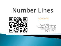 Number Lines presentation