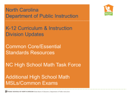 Curriculum and Instruction ppt for October 19