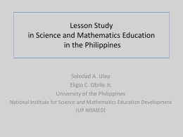 Lesson Study in Science and Mathematics Education in the
