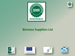 Biomass Suppliers List