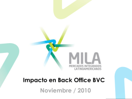 Presentación de Impacto en Back Office BVC