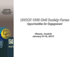 CARICOM-UNSCR 1540 Implementation Programme