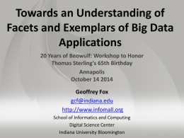 Towards an Understanding of Facets and Exemplars of Big Data
