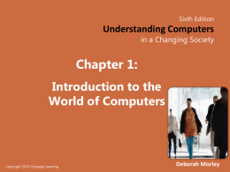 Chapter 1 (Introduction to the World of Computers)