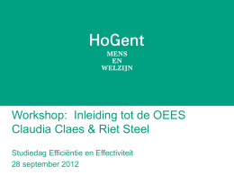 2012-09-28 E&E WS7 Hogeschool Gent