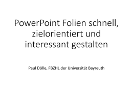 Erklärungen zur Gestaltung von PowerPoint