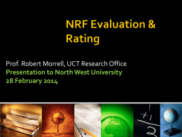 NRF Evaluation & Rating - North