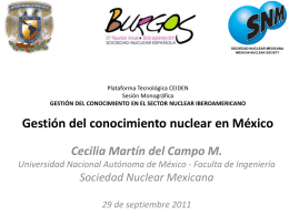 Diapositiva 1 - Sociedad Nuclear Mexicana