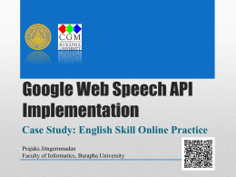 Google Web Speech API Implementation