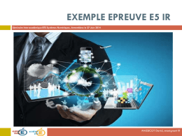Exemple Epreuve E5 IR - Site Sti@ac