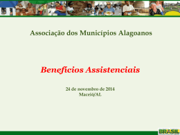 Benefícios Eventuais - Ama - Associação do Municípios Alagoanos