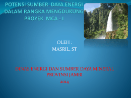potensi sumber energi provinsi jambi - GP MCA