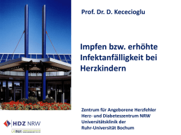 Impfen und Infektanfälligkeit - Prof. Kececioglu, HDZ NRW