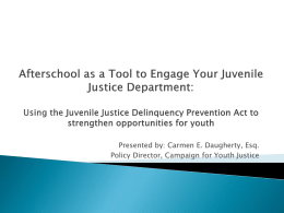 Juvenile Justice Delinquency Prevention Act