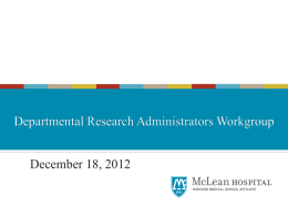 Materials Management Update December 18, 2012 Karen Walsh
