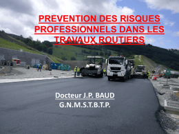 Prévention des risques professionnels dans les travaux routiers