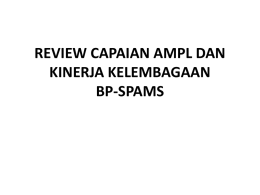 Review Kelembagaan BPSPAMS (PMD