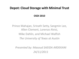 Depot: Cloud Storage with Minimal Trust