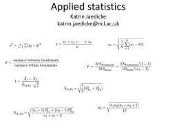 Applied Statistics