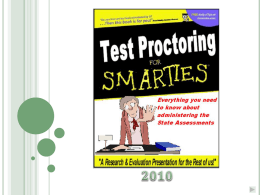 Proctors` Training 2010 (PowerPoint)