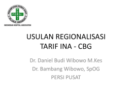 usulan regionalisasi tarif