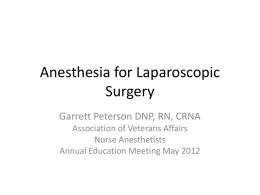 General Surgery Laparoscopic - Association of Veterans Affairs
