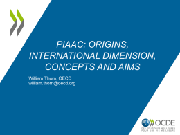 PIAAC: Origins, international dimension, concepts and aims