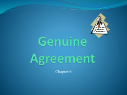 Genunine Agreement/Fraud Ch 6 PP