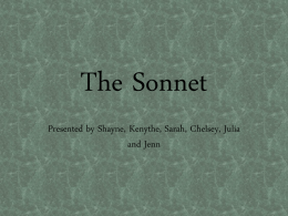 The Sonnet 2012