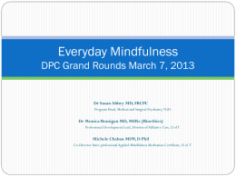 Everyday Mindfulness - Department of Family and Community